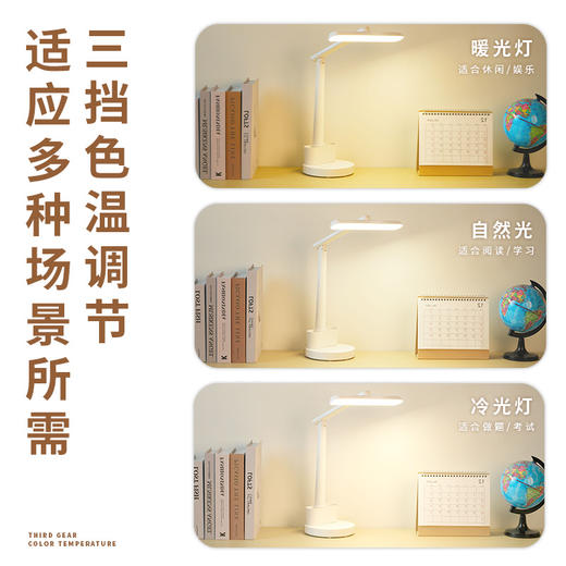 【AA级专注护眼灯🔥】朗度AA级护眼台灯📖护眼+收纳两不误！孩子学习更高效✨儿童学生护眼灯阅读灯充电灯 商品图2