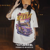 马登夏日美式复古白色大印花T恤高街潮流纯棉插画艺术宽松短袖女 商品缩略图3