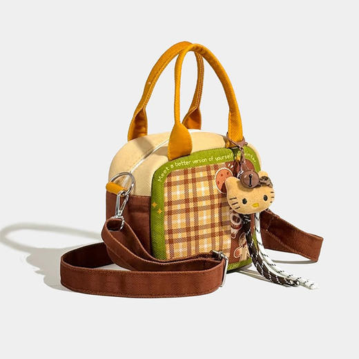 裁缝学苑AH15时尚格子撞色小包包纸样新款单肩手提斜挎小方包 商品图2