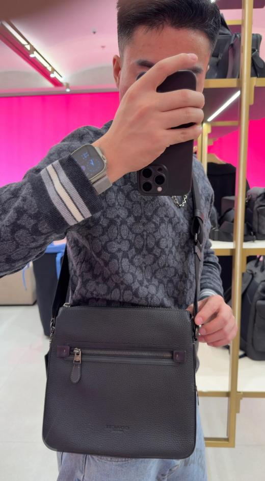 马车 老花款/黑色纯皮 男士公文包 特惠 Z-15429 商品图10