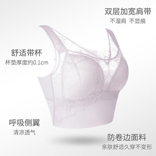 蝴蝶蕾丝美背文胸 商品图3