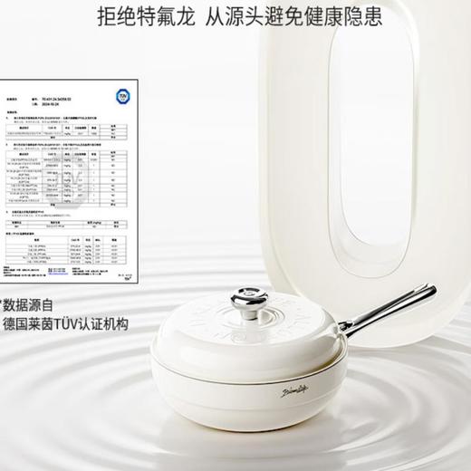 alluflon大白锅无涂层钛陶瓷炒锅平底锅不粘锅 商品图1