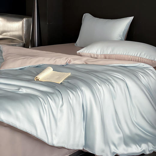 【热卖推荐】自然醒A类奥地利进口60支兰精天丝纯色双拼四件套HS 商品图14