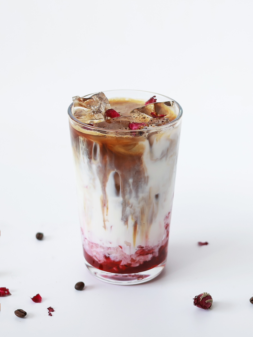 玫瑰米酿拿铁（冷/热）