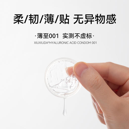 羞羞哒水光避孕套超薄款001安全套玻尿酸水溶性不油腻 计生成人用品中号 商品图8