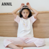 【云感轻软套装】男女童短袖长裤起居服家居套装夏季新款安奈儿童装JM521227 商品缩略图1