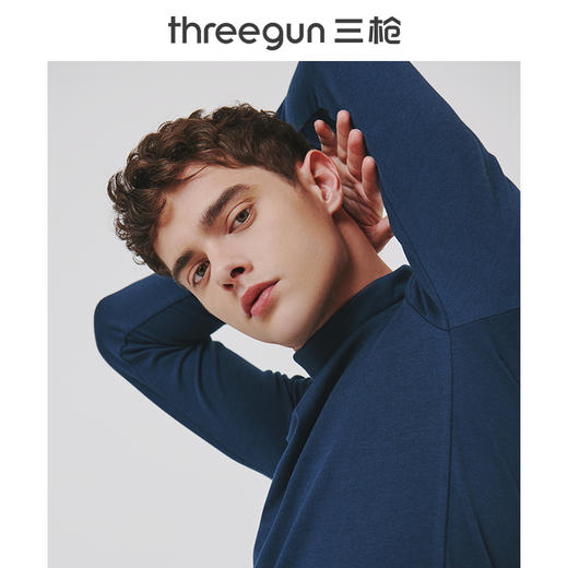 Threegun三枪 密棉两翻领长袖男衫-22623A911 商品图11