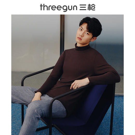 Threegun三枪 密棉两翻领长袖男衫-22623A911 商品图5