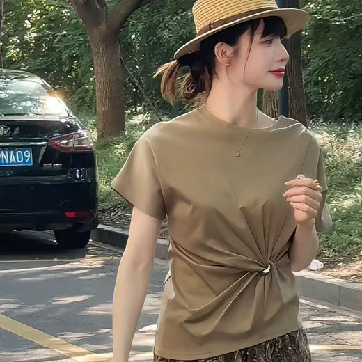 【预售7天】良木礼休闲打结上衣（251820） 商品图0