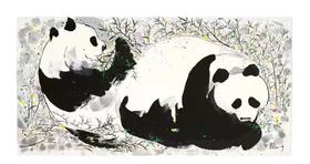 吴冠中版画《熊猫》