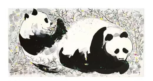 吴冠中版画《熊猫》 商品图0