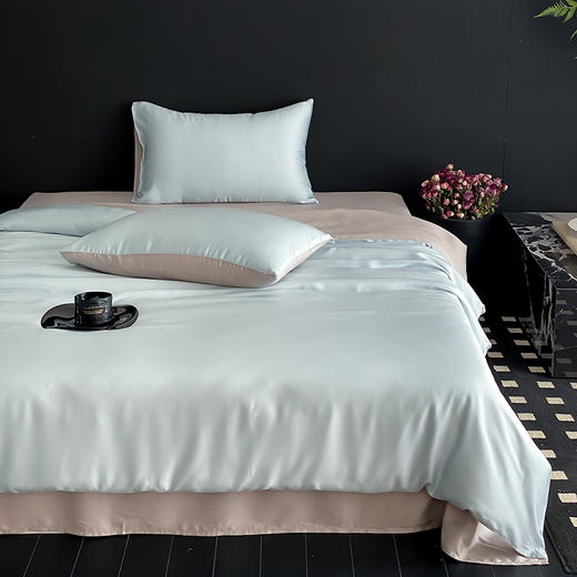 【热卖推荐】自然醒A类奥地利进口60支兰精天丝纯色双拼四件套HS 商品图7