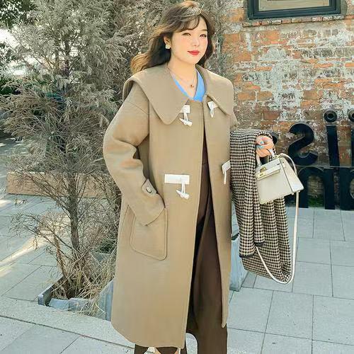 【诗铭洛可】2137 大衣牛角扣韩版毛呢外套B18-1 商品图4