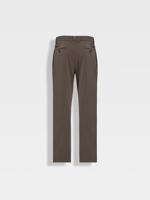 callisto老钱风海藻棕天丝棉混纺休闲裤 商品图1