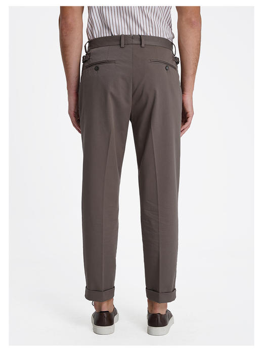 callisto老钱风海藻棕天丝棉混纺休闲裤 商品图4