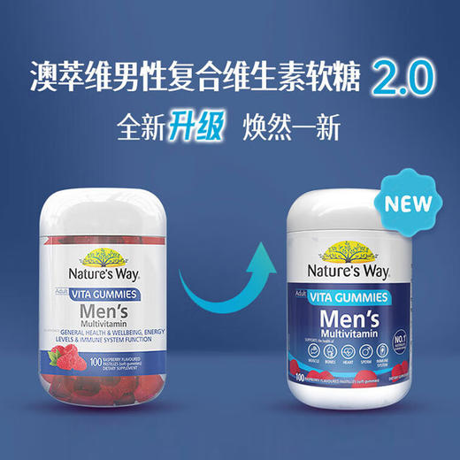 佳思敏（Nature's Way）澳萃维 男性复 合 维生素软糖 100粒/瓶 含多种维生素B族维C镁锌硒生物素 【15种男性营养】 商品图5