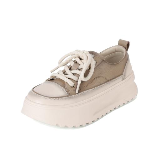 西村名物2025年秋季新款厚底增高舒适透气系带运动板鞋T25CM36088 商品图9