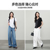 【凉感防晒休闲T恤】逸阳正肩短袖显瘦宽松v领打底上衣3823 商品缩略图3