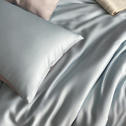 【热卖推荐】自然醒A类奥地利进口60支兰精天丝纯色双拼四件套HS 商品图12