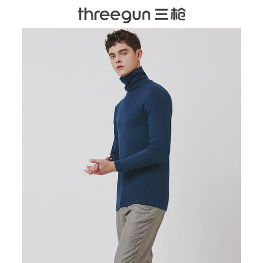 Threegun三枪 密棉两翻领长袖男衫-22623A911 商品图10