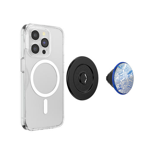 【银河甜甜圈】银河幻想·MagSafe圆啪嗒 PopSockets X Stitch MAGSAFE磁吸手机气囊支架 Round圆啪嗒系列 银色 史迪奇 商品图3