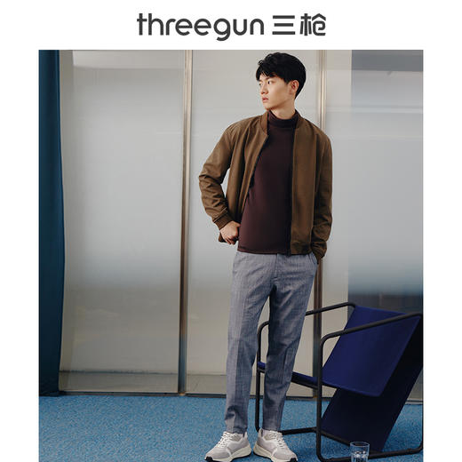 Threegun三枪 密棉两翻领长袖男衫-22623A911 商品图6