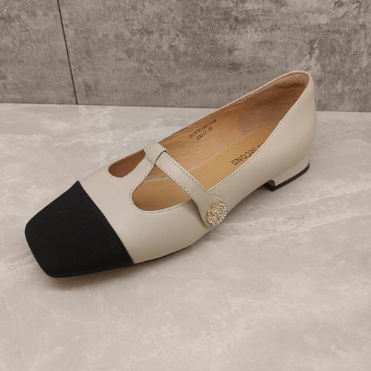 西村名物2023年秋季新品舒适百搭小方头低跟浅口单鞋U23CE33671 商品图1