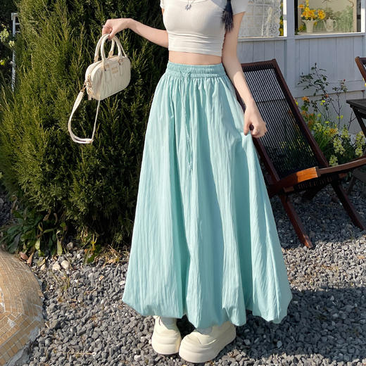 【团购】SIIJJEYYY枝辑夏季新款花苞长裙 夏季新款设计感轻盈氧气百搭松紧复古花苞半身裙女 商品图8