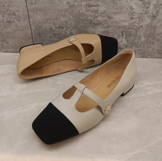 西村名物2023年秋季新品舒适百搭小方头低跟浅口单鞋U23CE33671 商品图6