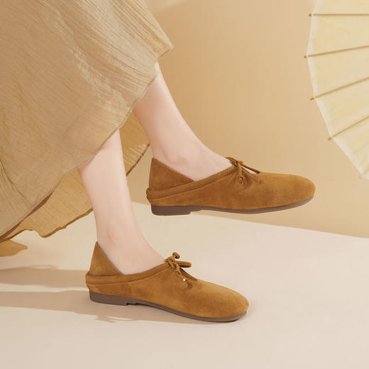 【夏季新款】2025年春季新款舒适平底软底软面新中式圆头浅口单鞋T25CM39011 商品图8
