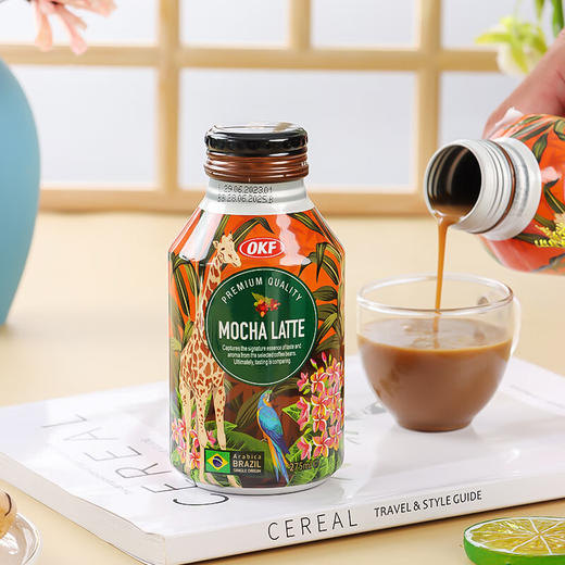 OKF卡布奇诺/拿铁/无糖黑咖啡饮料275ml 瓶装锁鲜口感浓郁 024927/024926/024925 商品图1