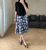 2025新款进口长绒棉45斜裁绣球印花斜裁半身裙女A字！ 商品缩略图5