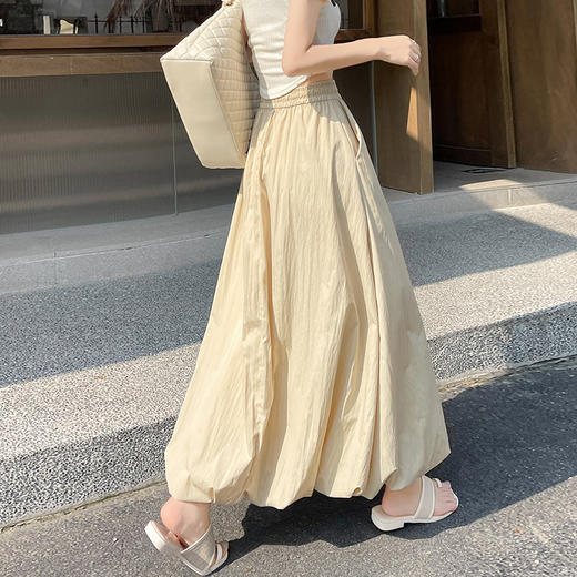 【团购】SIIJJEYYY枝辑夏季新款花苞长裙 夏季新款设计感轻盈氧气百搭松紧复古花苞半身裙女 商品图5