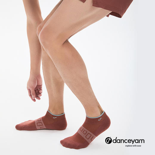 徒步中国danceyarn A1夏季轻量短筒美丽诺羊毛运动跑步袜亲肤透气定向缓震 商品图2