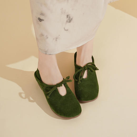 【夏季新款】2025年春季新款舒适平底软底软面新中式圆头浅口单鞋T25CM39011 商品图6