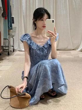 （小眠专属）LPIUTY品牌直发！蓝调花境连衣裙 C14A161【3~7天发货】