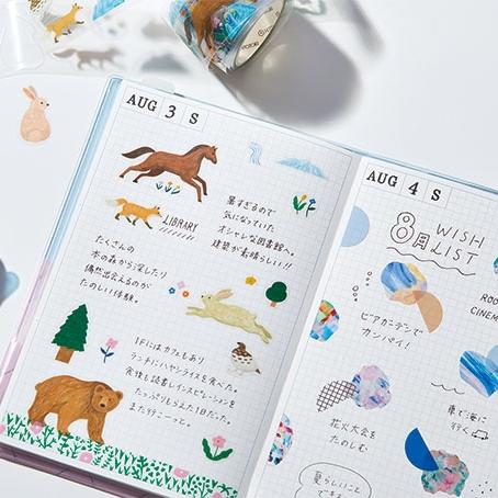 锦宫 soda第5弹高透明防水贴纸胶带手帐diy猫咪金粉 商品图8