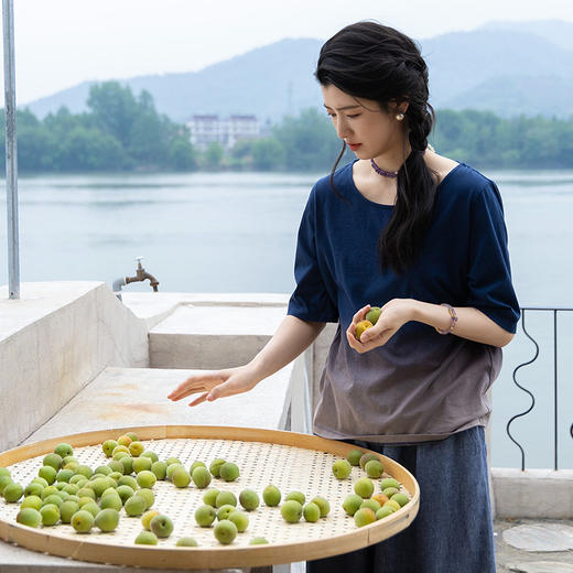 绽放旅行女装325朵/【海街日记】进口超细棉纱渐变短袖T恤短袖女 商品图0