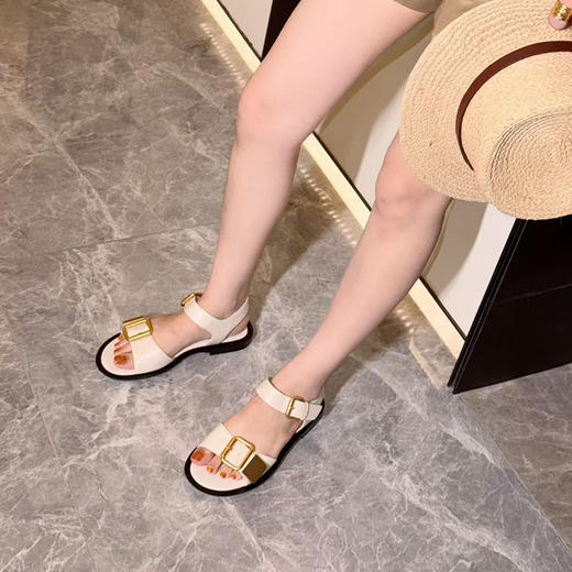 【不退不换】良木礼羊皮凉鞋（508-5） 商品图0