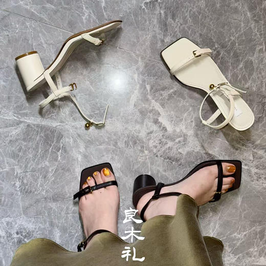 【不退不换】良木礼羊皮凉鞋（512-5） 商品图1