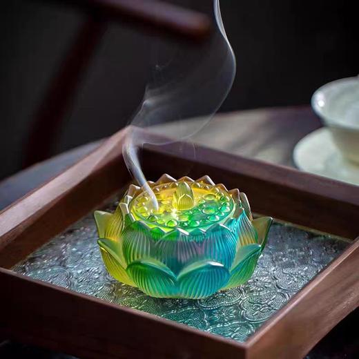 【送沉香20盘】琉璃香炉 | 蓝色博山炉、夏荷、狻猊、白莲花四款可选，雅致之物 商品图3