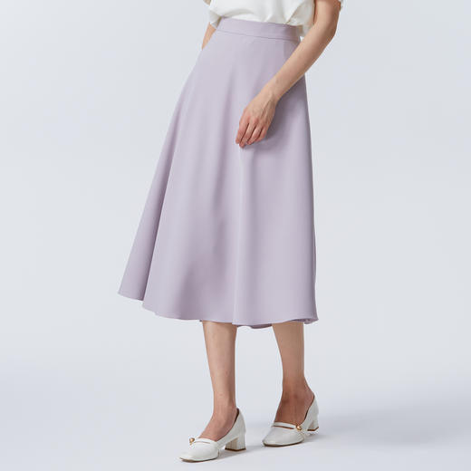 【经典爆款】EITIE爱特爱极简百搭高腰伞裙显瘦半身裙夏新款B2506620 商品图8