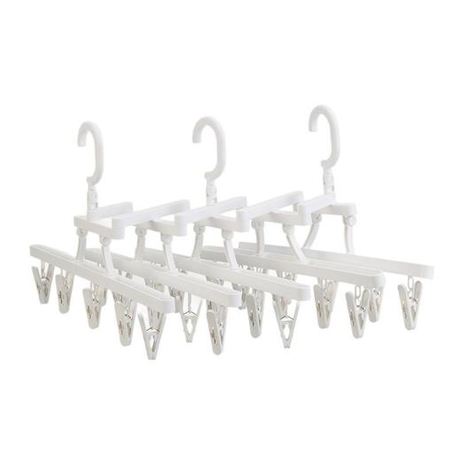 【新款多功能折叠晾晒架】家用挂衣多夹子晾衣架 高端袜子内衣衣架 商品图4