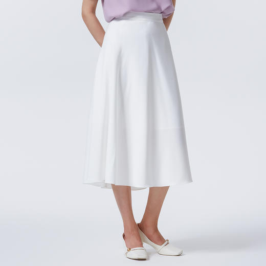 【经典爆款】EITIE爱特爱极简百搭高腰伞裙显瘦半身裙夏新款B2506620 商品图4