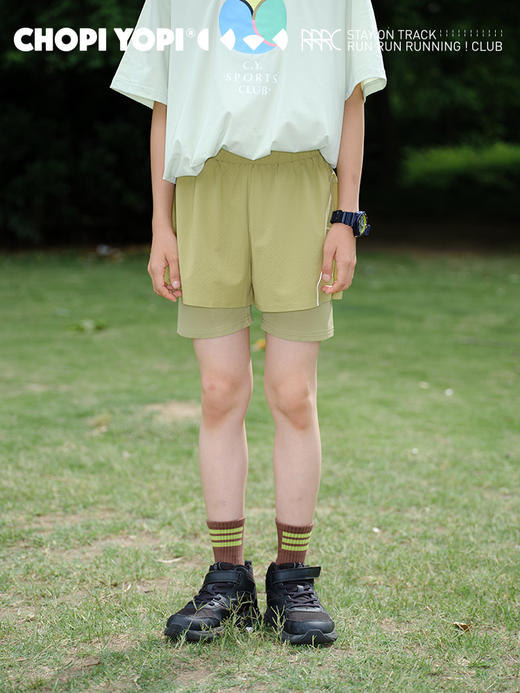 chopiyopi童装 俱乐部假两件速干运动短裤 商品图8