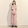 粉彩百合连衣裙收腰x型2025夏季氛围感浅藕色长裙(货号:MS86DR089E0002) 商品缩略图1