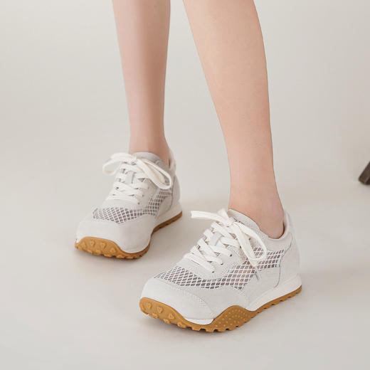 【秋季新款】西村名物2025年秋季新款舒适透气厚底防滑系带老爹鞋阿甘鞋T25CM39221 商品图1