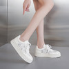 【秋季新款】西村名物2025年秋季新款舒适透气厚底防滑蕾丝绣花休闲小白鞋T25CM39101 商品缩略图1