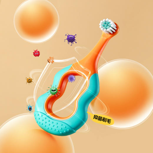 【分阶护齿抗菌儿童牙刷】2支装0-3-6-9岁 婴幼儿宝宝软毛牙刷 保护萌牙 商品图2