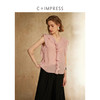 C+IMPRESS/西嘉天丝羊毛混纺 优雅法式浪漫荷叶边V领衬衫无袖上衣CS2502119 商品缩略图1